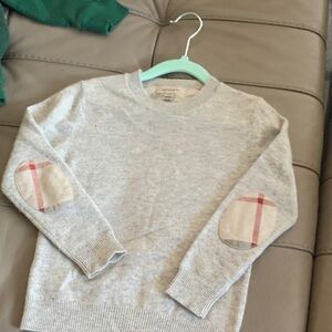 Burberry Sweater with Plaid Elbow Patches